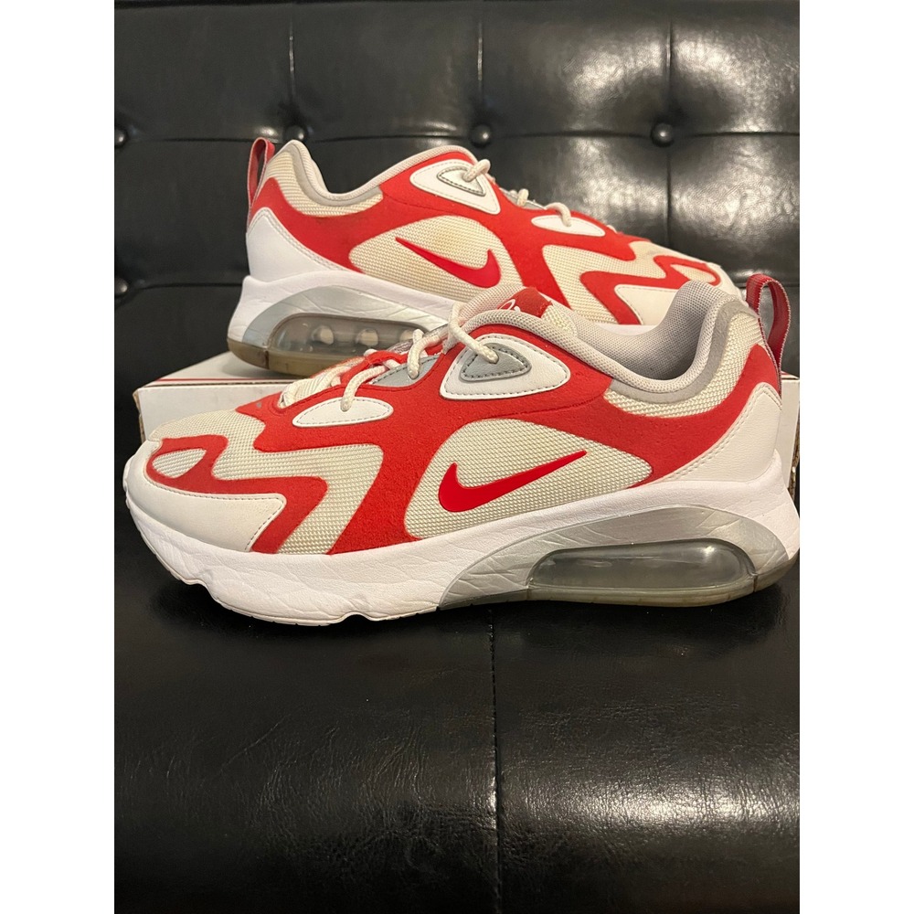 Nike Air Max 200 University Red White Mens Running Shoes AQ2568-100 Size 9.5